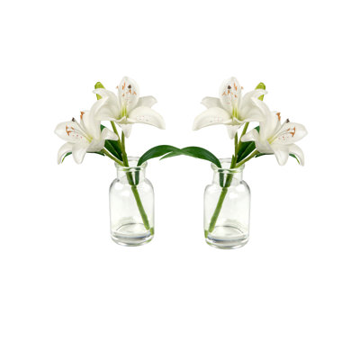 Polyether Polyurethane (PU) Lillies Arrangement in Vase