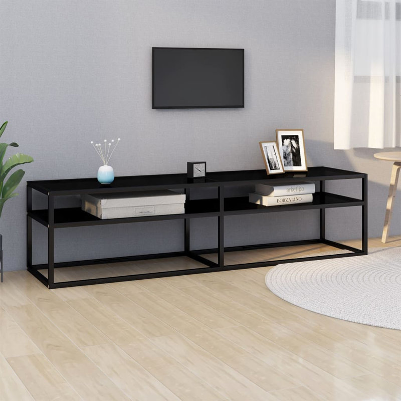 Timeca TV Stand, 15.9"H x 70.9"L x 15.7"D, Black