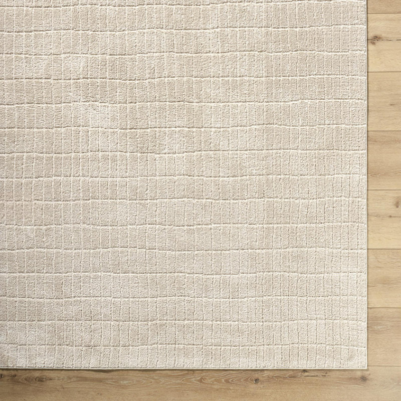 Our PNW Home x Livabliss Boho Scandi High Pile Light Beige Area Rug, Rectangle 7'10.49" x 10'