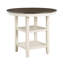 Ensemble de table de salle à manger à hauteur de comptoir antique 5 pièces avec tablettes intégrées et 4 chaises de hauteur comptoir en bois-1582217951-1582217949