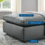 Commix Down Filled Overstuffed Vegan Leather Ottoman In Tan-2059612093