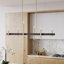 Lustre linéaire très grand en laiton satiné 8 lumières avec accents bronze-804421145-804421149