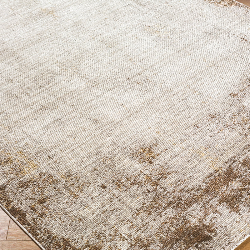 In Door Abstract Modern Marble Brown Cream Area Rug, Rectangle 120 x 170 cm