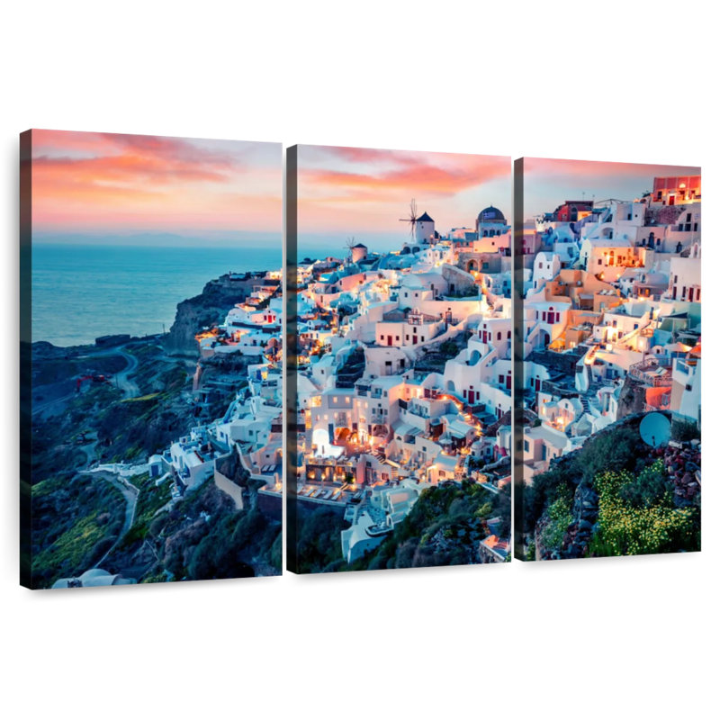 Sebbie Famous Oia Village, 20" H x 33" W