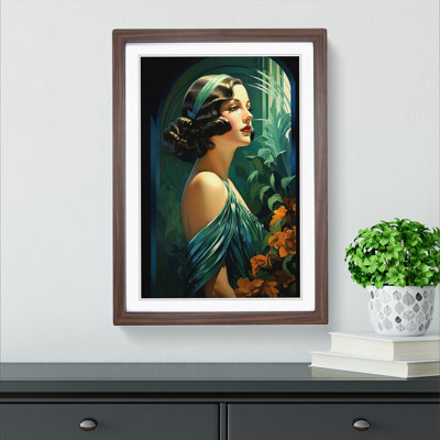 Art Deco Woman Classicism - Framed Print