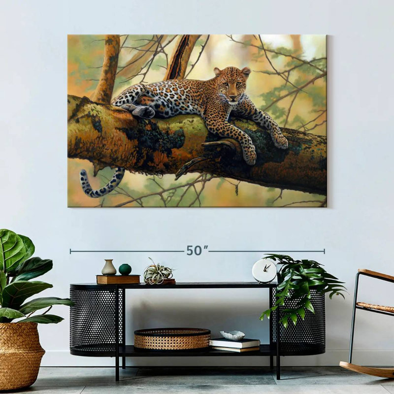 Brampt African Leopard, 34" H x 51" W
