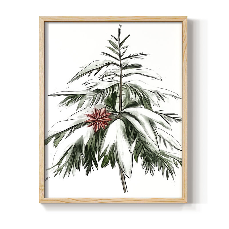 «Christmas Holiday Art DCCDXLVII», reproduction d'art encadrée - bois massif, Naturel, H 11 po x l 9 po