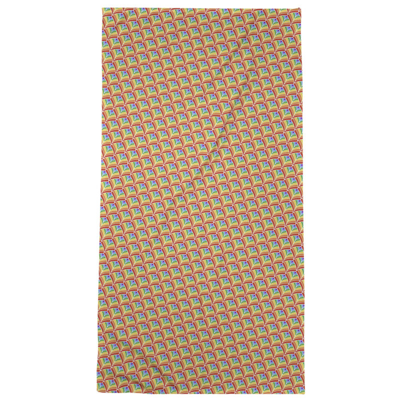 Katelyn Elizabeth Cotton Blend Bath Towel, Black/Red/White