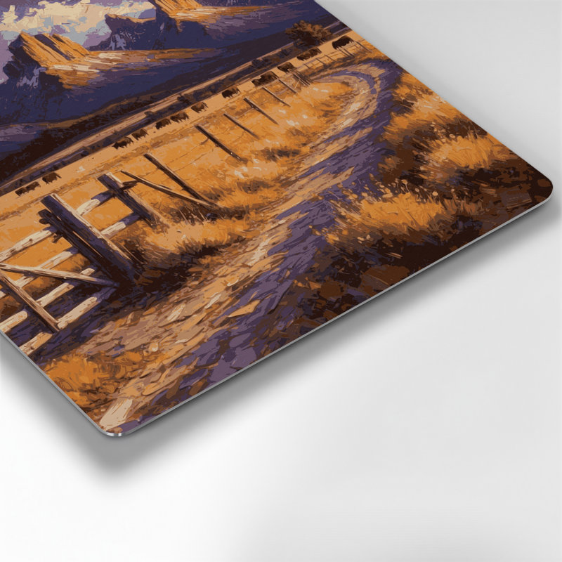 «Southwestern Cowboy Western Ranch», art mural en métal noir 92, H 32 po x l 32 po