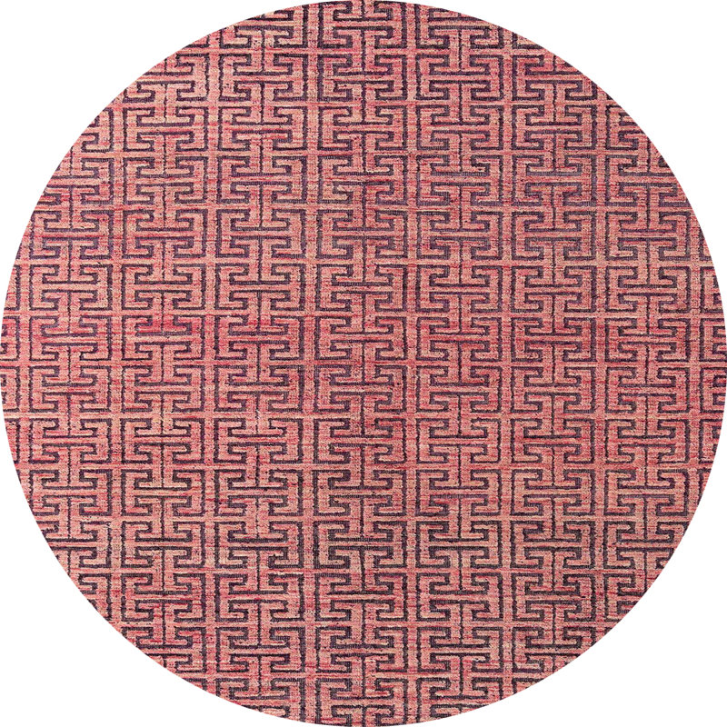 Alphee Abstract Indoor Rug, Round 4'