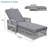 Outdoor Long Reclining Chaise, Wicker Lounge With Armrests, Patio Adjustable Recliner With Soft Removable Cushions, All Weather Rattan Pool Lounge For Poolside & Garden-727647221