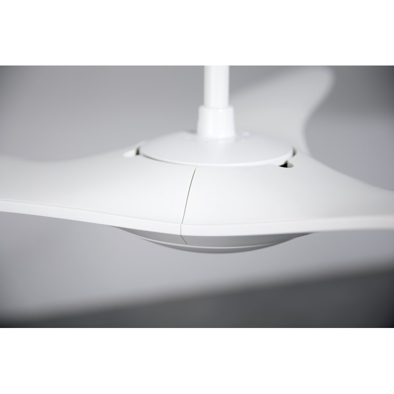 IC Brisa Downrod Ceiling Fan, Wall Control, Matte White