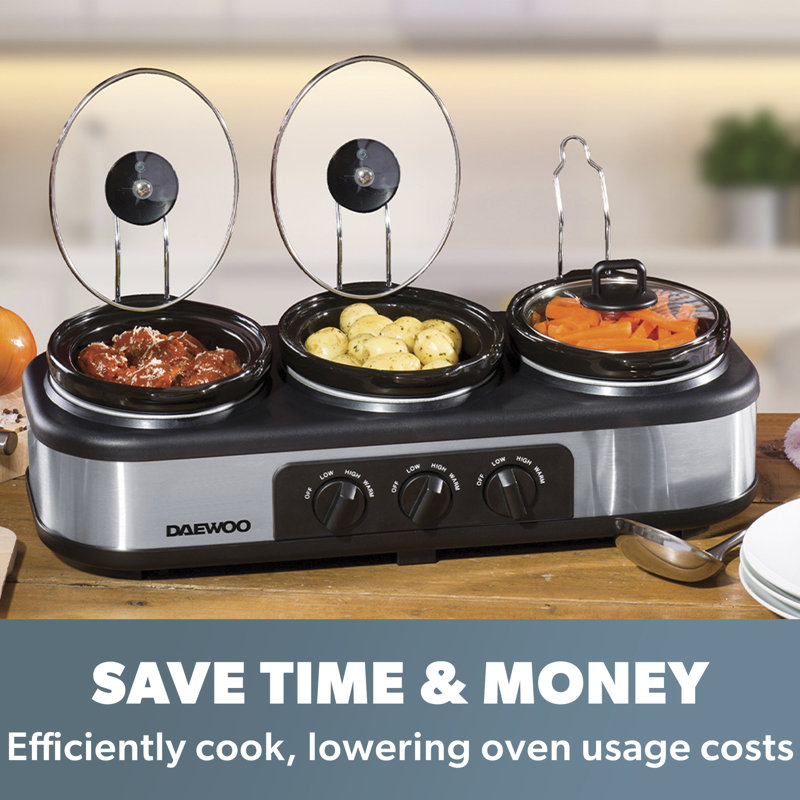 Daewoo 4.5L Triple Slow Cooker