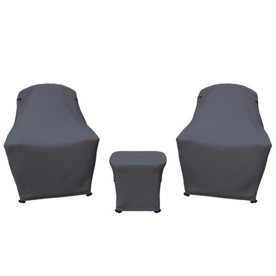 Nautical 3-Piece Curve Back Adirondack Set Patio Covers