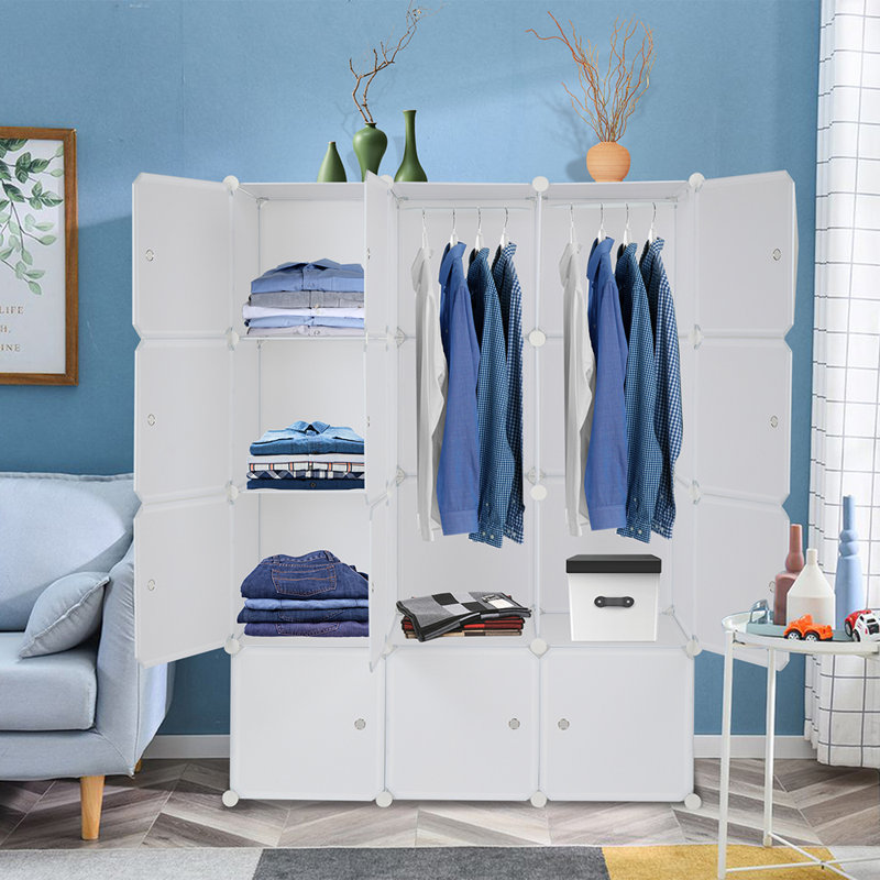 Hults 12 Door Plastic Wardrobe