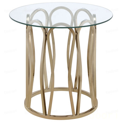 Table de bout ronde en verre