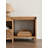 74.4" Natural Brown Solid Wood TV Stand, Herringbone Patchwork Drawers, 2 Open Cubbies & Side Shelves with Cable Management