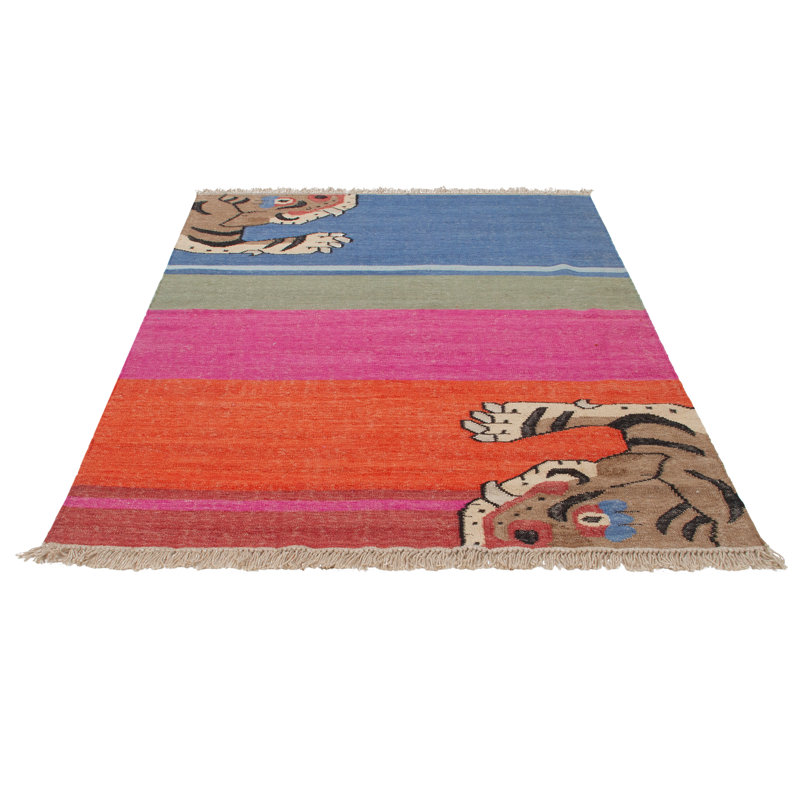 Raiden Ikat Hand Woven Area Rug, Rectangle 140 x 200cm