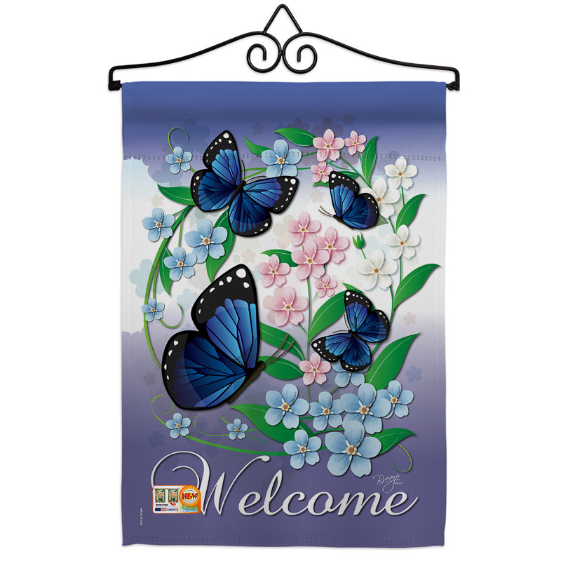 Papillons 2 faces en polyester 19 x 13 po ensemble de drapeaux