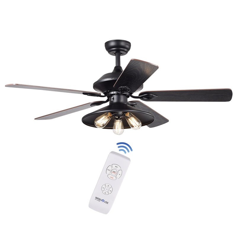 Nielson 52'' Ceiling Fan with Light Kit, Remote
