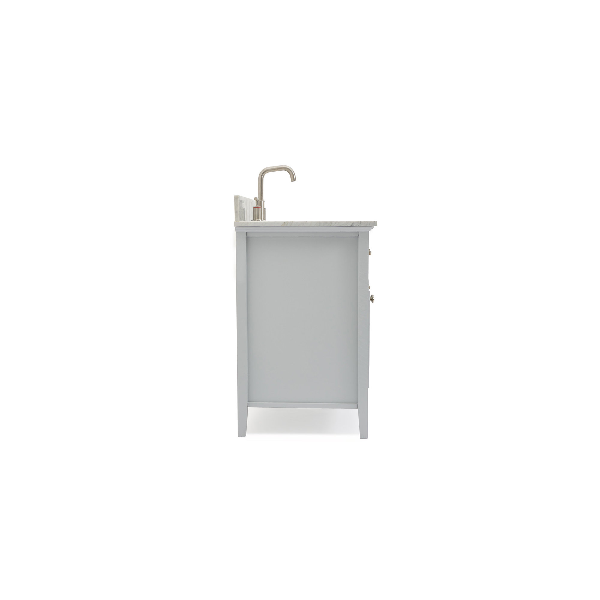 37'' Single Bathroom Vanity, Gray, Left