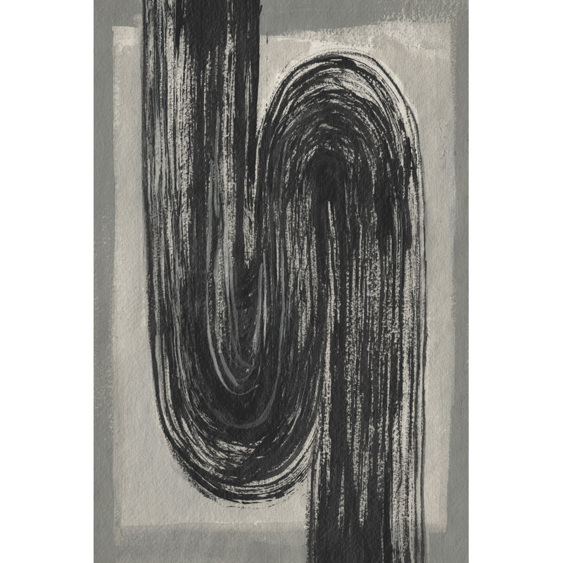 Grey Linear Path II by Jennifer Goldberger - Painting on Canvas, 122 cm H x 81 cm W, Wrapped Canvas