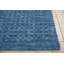 Tapis bleu marine en laine crocheté à la main-714141007