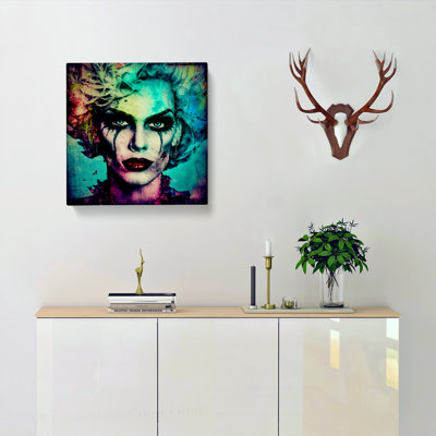 Drag Queen Grunge Art - Wrapped Canvas
