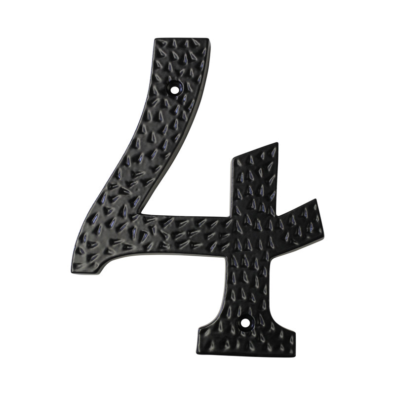 Numéro de maison à fixation flottante 6 po, 4