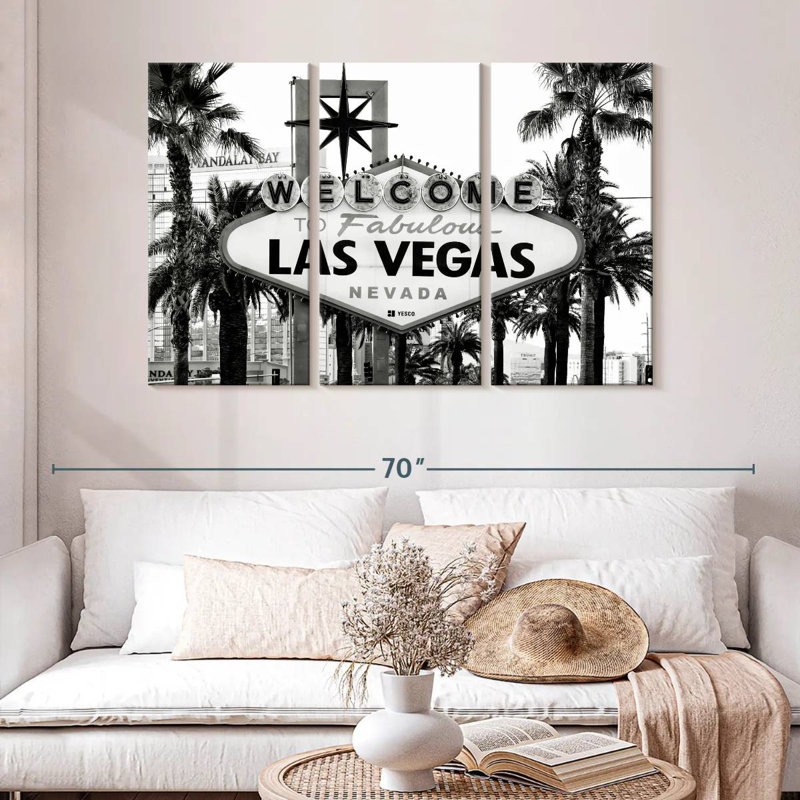 Senne Welcome To Fabulous Las Vegas BW, H 32 po x l 50 po