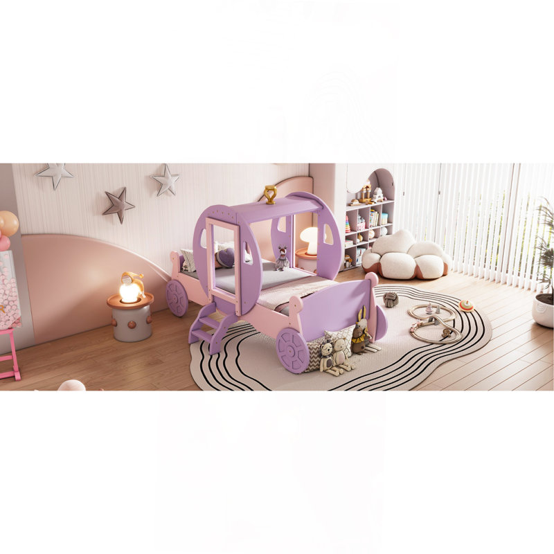Lit simple de style princesse avec couronne