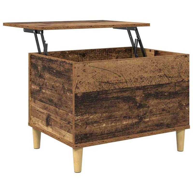 60cm W Bedside Table, Old Wood