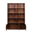 Bibliothèque 70,87 "avec 10 cubes et 3 portes - Organisateur de rangement à 4 niveaux
