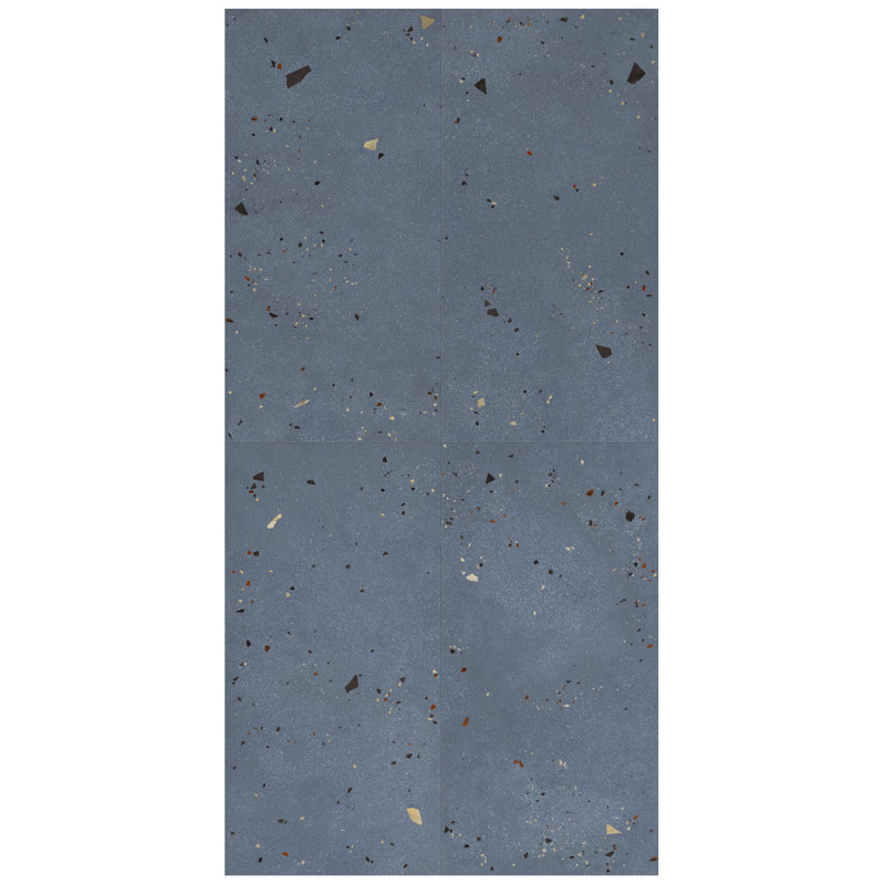 Carreau de porcelaine à motif de mur et de plancher 23 po x 47 po Lane (15,49 pieds carrés / boîte), Bleu océan