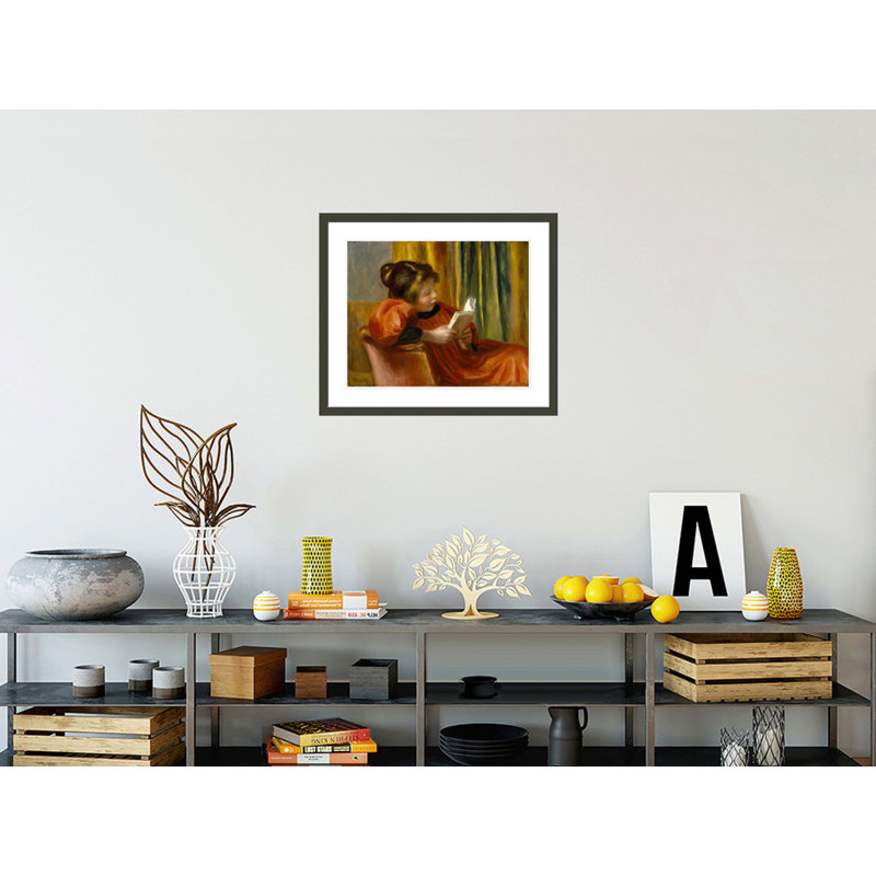 «Girl Reading» par Pierre-Auguste Renoir, impression giclée sur cadre, H 23,5 po x l 27,69 po