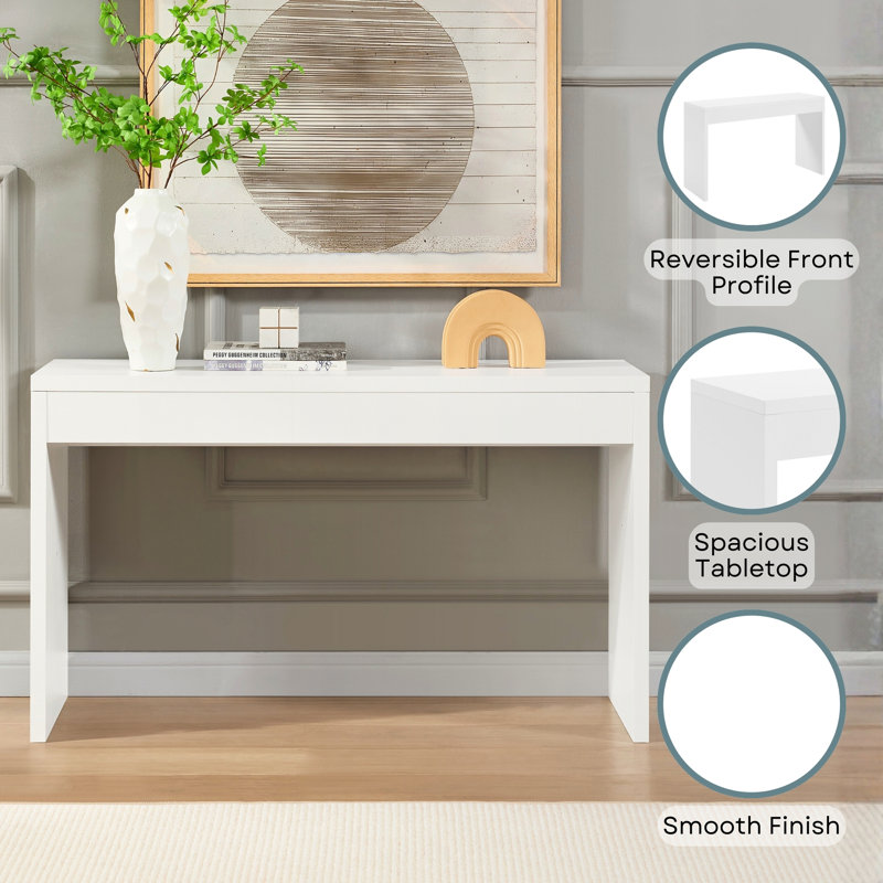 Brene 48'' Console Table, Bright White