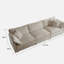Canapé modulaire en U avec repose-pieds réversible, canapé d'angle convertible 5 places avec 2 repose-pieds, canapé moelleux et minimaliste moderne pour le salon, chenille beige-935597188-935597191