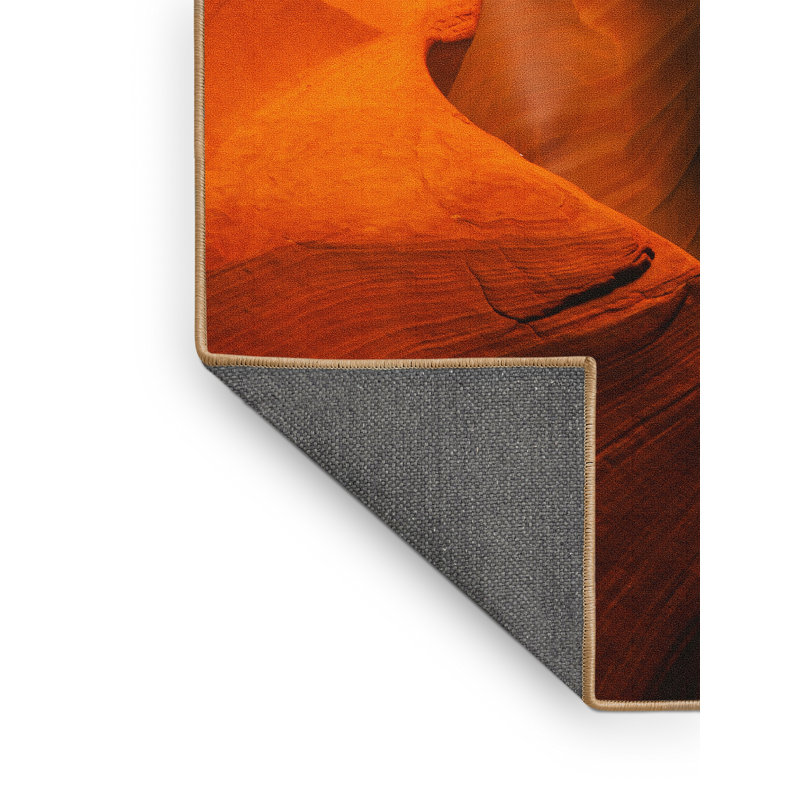Tapis brun / orange Addolorata, Rectangle 2 pi x 4 pi