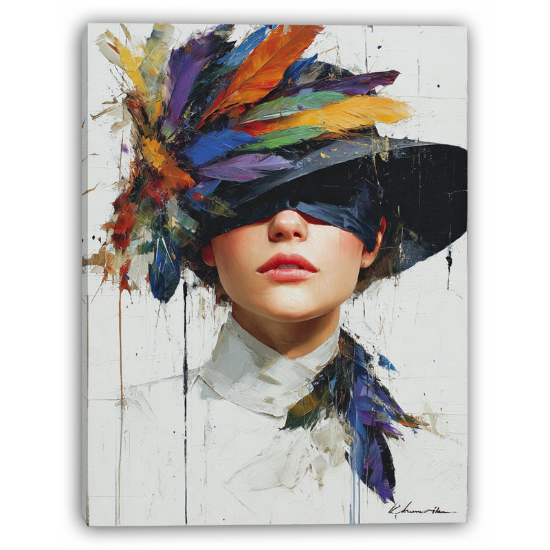 Art mural sur toile Masked Glamour II, H 48 po x l 36 po