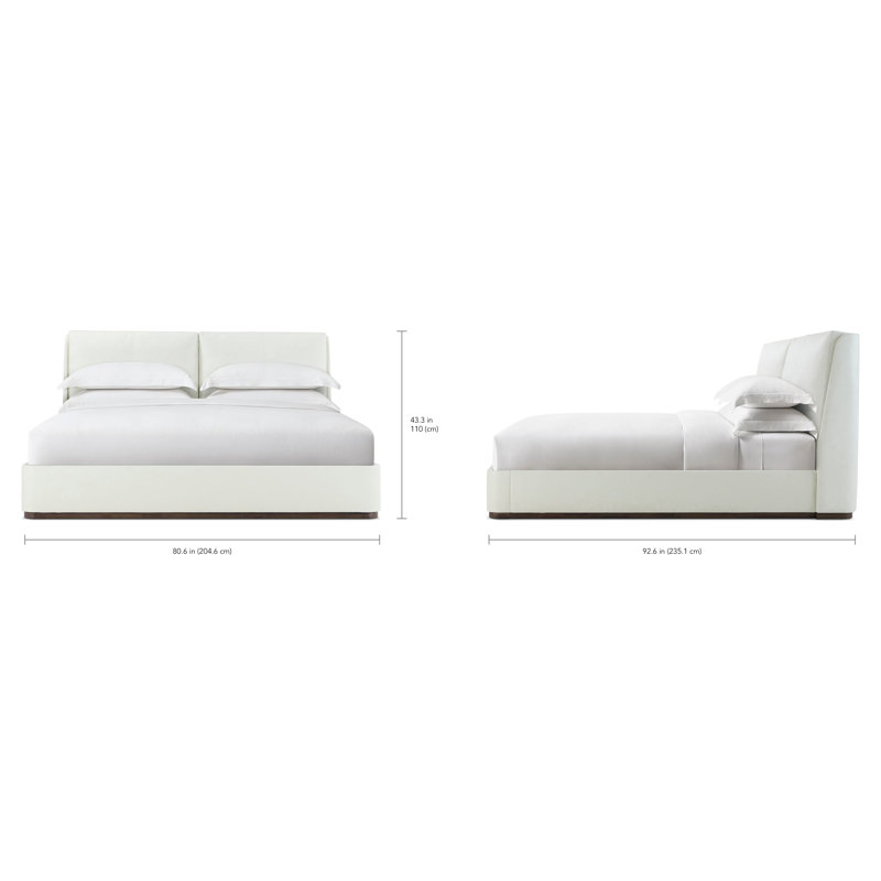 Vienna Upholstered Bed, White, King