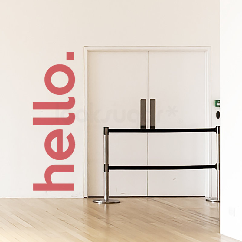 Text & Numbers Non-Wall Damaging Wall Decal, Red