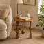 Table de bout moderne en bois massif 20 po