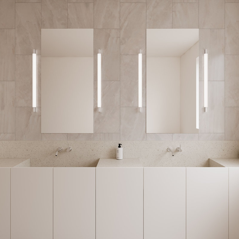 Keel™ 1 - Light LED Bath Bar, Bright Satin Aluminum