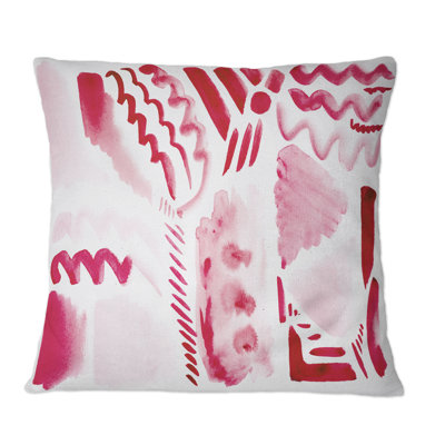 Retro Graphic Elements In Orange And Red II - Modern Printed Throw Pillow