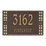 Boston Personalized Standard 2-Line Wall Address Plaque