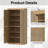 72" Wood China Cabinet Display Cabinet with Glass Doors-597018697