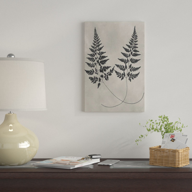 « rétro palm study i », impression sur toile, H 40 po x l 26 po x P 1,5 po, Blanc, Toile tendue