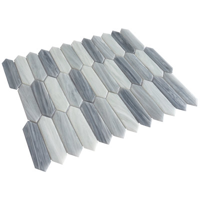 10,28 po X 12,52 po Carreau de mosaïque en verre brillant Picket