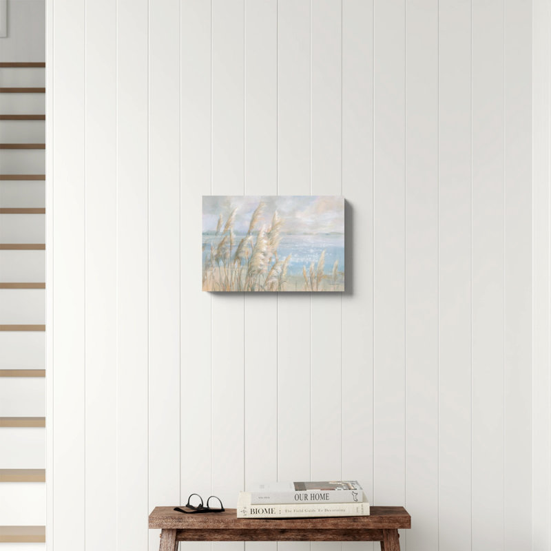 Herbe de la pampa au bord de la mer, H 12 po x l 18 po x P 1,25 po, Non, Toile tendue