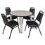 Plateau de table Kee, 4 chaises empilables-1063692257-1063081023-1063692284